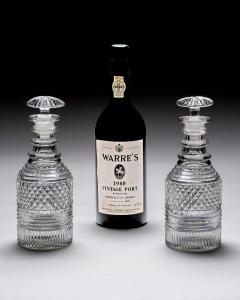 A PAIR OF HEAVILY CUT REGENCY SPIRIT DECANTERS - 4513151