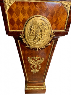 A PAIR OF LOUIS XVI STYLE ORMOLU MOUNTED MAHOGANY WOOD PEDESTALS - 3537723