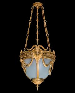 A PAIR OF NEOCLASSICAL ORMOLU FROSTED GLASS LANTERNS - 4478908