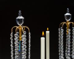 A PAIR OF ORMOLU GLASS REGENCY CANDELABRA - 4513191