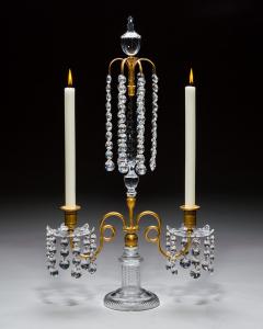A PAIR OF ORMOLU GLASS REGENCY CANDELABRA - 4513195
