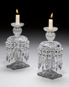 A PAIR OF RECTANGULAR BASE REGENCY LUSTRES - 4513165