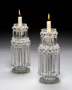 A PAIR OF REGENCY DOUBLE TIER LUSTRES - 4580803