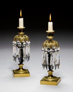 A PAIR OF REGENCY GILT BRONZE FIGURE CANDLESTICKS - 4290295