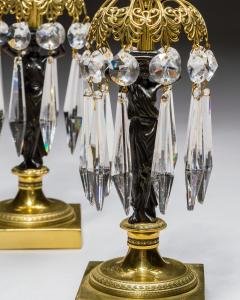 A PAIR OF REGENCY GILT BRONZE FIGURE CANDLESTICKS - 4290309