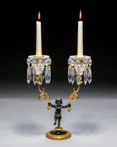 A PAIR OF REGENCY ORMOLU BRONZE BOY CANDELABRA - 4399422