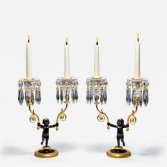 A PAIR OF REGENCY ORMOLU BRONZE BOY CANDELABRA - 4400684