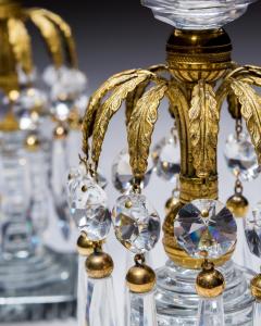 A PAIR OF REGENCY ORMOLU GLASS CANDLESTICKS - 4580820