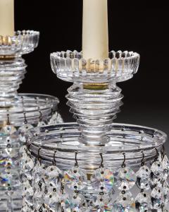 A PAIR OF REGENCY STEP CUT LUSTRES - 4424960