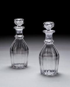 A PAIR OF SLICE CUT WILLIAM IV CLUB DECANTERS - 4513175