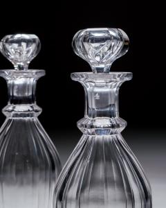 A PAIR OF SLICE CUT WILLIAM IV CLUB DECANTERS - 4513182