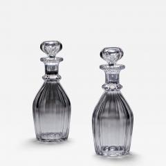 A PAIR OF SLICE CUT WILLIAM IV CLUB DECANTERS - 4513745