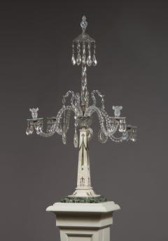 A PAIR OF STATUARY MARBLE VERDE ANTICO AND SCAGLIOLA INLAID CANDELABRA - 3906446