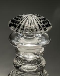 A PAIR OF STRAWBERRY DIAMOND CUT GEORGIAN DECANTERS - 3787846