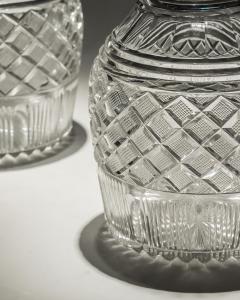A PAIR OF STRAWBERRY DIAMOND CUT GEORGIAN DECANTERS - 3787855