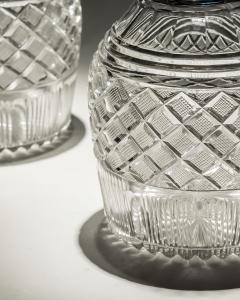 A PAIR OF STRAWBERRY DIAMOND CUT GEORGIAN DECANTERS - 3787856