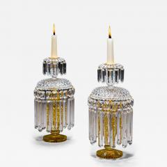 A PAIR OF UNUSUAL AMBER REGENCY LUSTRES - 4400680