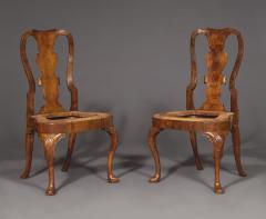 A PAIR OF WELL DRAWN FIGURED VENEER AND SOLID WALNUT EARLY GEORGE I SIDE CHAIRS - 3453198