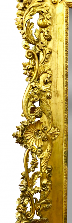 A PALATIAL LOUIS XV STYLE FRENCH CARVED RECTANGULAR GILT WOOD MIRROR - 3537724