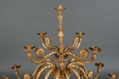 A PALATIAL PAIR OF ENGLISH GILT BRONZE 14 BRANCH CANDELABRAS - 3537760