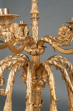 A PALATIAL PAIR OF ENGLISH GILT BRONZE 14 BRANCH CANDELABRAS - 3538166