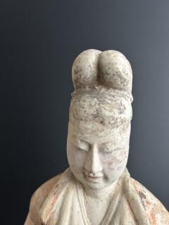 A Painted Pottery figure of male courtier  - 4104719