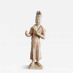 A Painted Pottery figure of male courtier  - 4105631