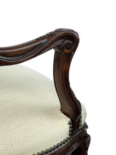 A Pair French Rococo Style Carved Open Arm Chairs - 3337505