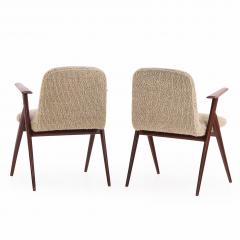 A Pair Italian Armchairs attributed to Luigi Vetti C 1960  - 4530247