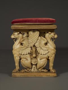 A Pair Of Neoclassical Oak Benches With Well Carved Monopodiae Supports - 1171169