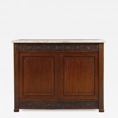 A Pair Of Neoclassical Two Door Cabinets With Marble Tops - 1308764