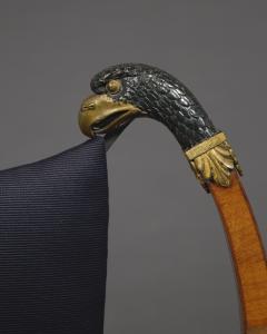 A Pair Of Neoclassical X Form Armchairs With Parcel Gilt And Bronzed Detailing - 1457374