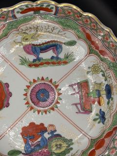 A Pair Of Worcester Dragons in Compartments Porcelain Dishes - 4715652