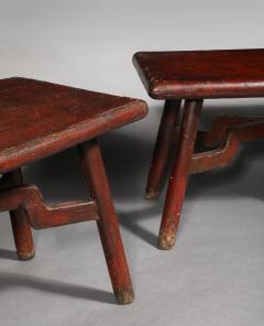 A Pair of 18th C Chinese Console Tables in Red Lacquer - 4017246