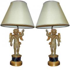 A Pair of 18th Century Italian Polychrome and Parcel Gilt Putti - 3256122