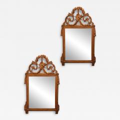 A Pair of 18th Century Transitional Louis XV Louis XVI Giltwood Mirrors - 3635840