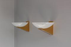 A Pair of 1950s Brass and Lucite Sconces - 3788552