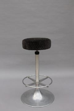 A Pair of 1960 s Aluminum Bar Stools - 1377193