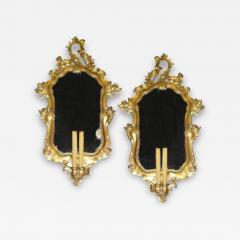 A Pair of 19th Century Bra de Lumiere Rococo Giltwood Mirrors - 3342786