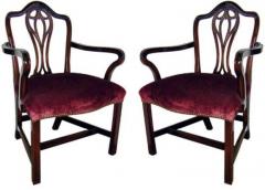 A Pair of 19th Century English Mahogany Chippendale Armchairs - 3236607