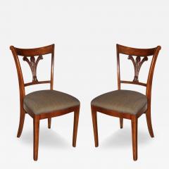 A Pair of 19th Century English Regency Cherry Wood Side Chairs - 3561041