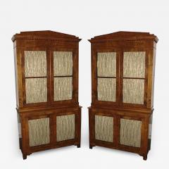 A Pair of 19th Century Mahogany Italian Neoclassical Empire Double Bookcases - 3527764