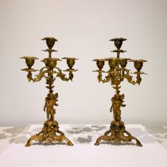 A Pair of 5 Light Candelabrum American c 1850 - 2802096