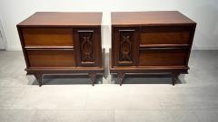 A Pair of American Modern Walnut Night Tables - 4757559