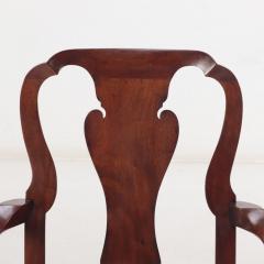 A Pair of American Queen Anne style mahogany open arm chairs C 1960  - 3918461