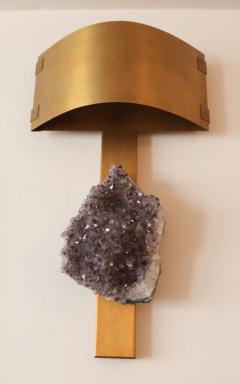 A Pair of Amethyst Crystal Wall Lights circa 2010 - 3904561