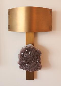 A Pair of Amethyst Crystal Wall Lights circa 2010 - 3904562