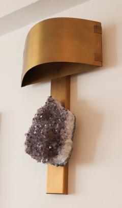 A Pair of Amethyst Crystal Wall Lights circa 2010 - 3904564