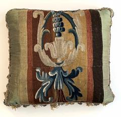 A Pair of Antique 18th Century European Tapestry Pillows With Tassels - 3245849