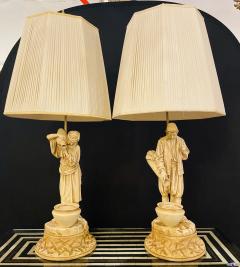 A Pair of Arab Water Bearers in a Finely Cast Porcelain Finish Table Lamps - 1298928